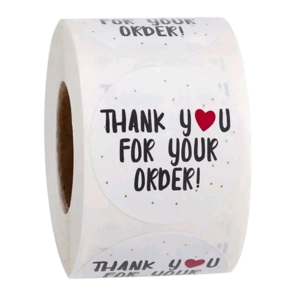 🔹️1,000 1 inch  mystery thank you stickers (2 rolls 500 each)